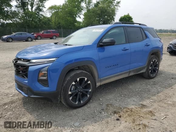 ✅ 2025 Chevrolet Equinox AWD RS • VIN: 3GNAXTEG5SL203258 • Lot: 59223085. Wystawiony na Copart z przebiegiem 5 417 mil. Bezpłatny archiwum sprzedaży aukcyjnych z USA i szczegółowy raport historii pojazdu na DreamBid. Zdjęcie 1.