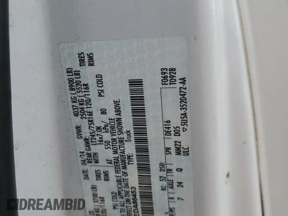 ✅ 2014 Ford Econoline Cargo Commercial • VIN: 1FTNS2EW2EDA86453 • Lot: 67242675. Listed on Copart with 160,032 mi. Free auction sales archive from the USA and detailed vehicle history report at DreamBid. Image 13.