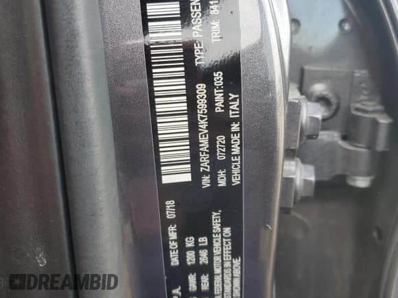 ✅ 2019 Alfa Romeo Giulia Quadrifoglio • VIN: ZARFAMEV4K7599309 • Lot: 69595785. Wystawiony na Copart z przebiegiem 62 184 mil. Bezpłatny archiwum sprzedaży aukcyjnych z USA i szczegółowy raport historii pojazdu na DreamBid. Zdjęcie 12.