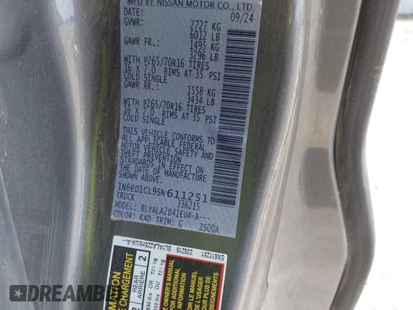 ✅ 2025 Nissan Frontier SV • VIN: 1N6ED1CL9SN611251 • Лот: 43355837. Опубликован ранее на IAAI с пробегом 18 718 миль. Бесплатный доступ к архиву аукционных продаж из США и подробный отчёт об истории автомобиля на DreamBid. Изображение 9.