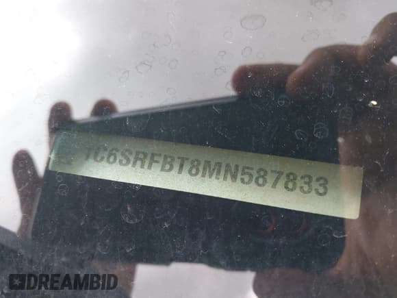 ✅ 2021 Ram 1500 Big Horn • VIN: 1C6SRFBT8MN587833 • Lot: 42649931. Listed on IAAI with 115,013 mi. Free auction sales archive from the USA and detailed vehicle history report at DreamBid. Image 9.