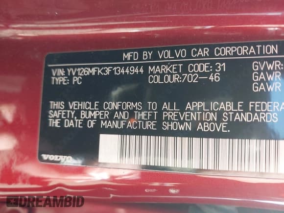 ✅ 2015 Volvo S60 T5 Drive-E Premier • VIN: YV126MFK3F1344944 • Lot: 42305253. Listed on IAAI with 244,397 mi. Free auction sales archive from the USA and detailed vehicle history report at DreamBid. Image 9.