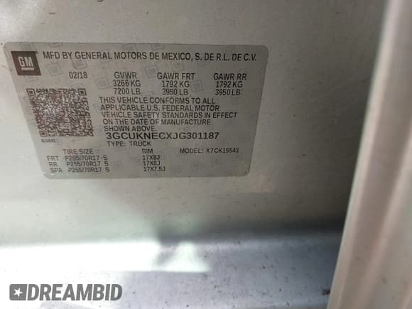 ✅ 2018 Chevrolet Silverado 1500 Work Truck • VIN: 3GCUKNECXJG301187 • Лот: 41920508. Опубликован ранее на IAAI с пробегом 108 342 миль. Бесплатный доступ к архиву аукционных продаж из США и подробный отчёт об истории автомобиля на DreamBid. Изображение 9.