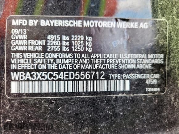 ✅ 2014 BMW 3 Series 328i Gran Turismo xDrive • VIN: WBA3X5C54ED556712 • Лот: 93068685. Опубликован ранее на Copart с пробегом 180 211 миль. Бесплатный доступ к архиву аукционных продаж из США и подробный отчёт об истории автомобиля на DreamBid. Изображение 12.