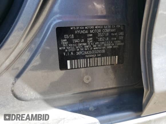 2018 Hyundai Accent SEL с VIN 3KPC24A39JE029108, выставлен на аукционе Copart как лот 69810013 с пробегом 78 624 миль миль и . История ставок и продаж доступна на DreamBid. Изображение 12.