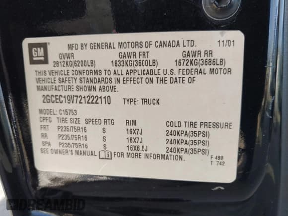 ✅ 2002 Chevrolet Silverado 1500 LS • VIN: 2GCEC19V721222110 • Лот: 43610414. Опубликован ранее на IAAI с пробегом 182 375 миль. Бесплатный доступ к архиву аукционных продаж из США и подробный отчёт об истории автомобиля на DreamBid. Изображение 9.