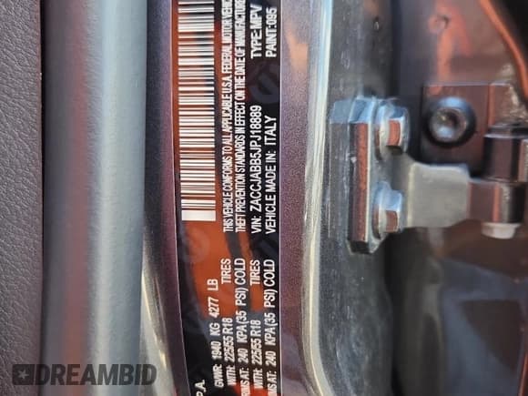 ✅ 2018 Jeep Renegade Altitude • VIN: ZACCJABB5JPJ18889 • Lot: 89709015. Wystawiony na Copart z przebiegiem 110 186 mil. Bezpłatny archiwum sprzedaży aukcyjnych z USA i szczegółowy raport historii pojazdu na DreamBid. Zdjęcie 12.