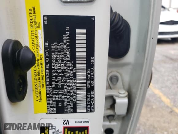 ✅ 2009 Toyota Venza • VIN: 4T3ZK11A59U012622 • Lot: 68273825. Wystawiony na Copart z przebiegiem 213 168 mil. Bezpłatny archiwum sprzedaży aukcyjnych z USA i szczegółowy raport historii pojazdu na DreamBid. Zdjęcie 13.