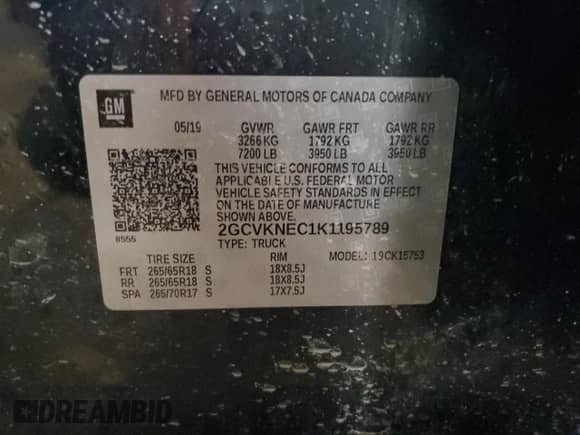 2019 Chevrolet Silverado 1500 Work Truck with VIN 2GCVKNEC1K1195789, listed as a Copart auction lot 89644125 with 140,086 mi miles and Clean title. Bid and sale history available at DreamBid. Image 12.