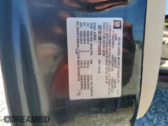 ✅ 2007 GMC Sierra 1500 SLT • VIN: 2GTEK13M171590910 • Lot: 82760445. Wystawiony na Copart z przebiegiem 273 754 mil. Bezpłatny archiwum sprzedaży aukcyjnych z USA i szczegółowy raport historii pojazdu na DreamBid. Zdjęcie 12.