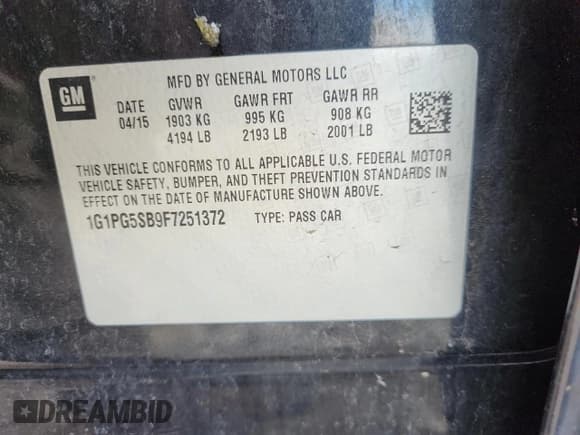 ✅ 2015 Chevrolet Cruze LTZ • VIN: 1G1PG5SB9F7251372 • Lot: 82582195. Wystawiony na Copart z przebiegiem 91 038 mil. Bezpłatny archiwum sprzedaży aukcyjnych z USA i szczegółowy raport historii pojazdu na DreamBid. Zdjęcie 12.