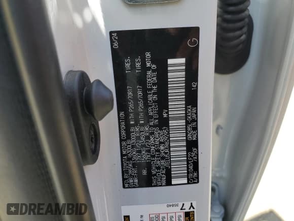 ✅ 2024 Toyota 4Runner TRD Pro • VIN: JTELU5JR7R6292957 • Lot: 56206205. Listed on Copart with 9,814 mi. Free auction sales archive from the USA and detailed vehicle history report at DreamBid. Image 14.