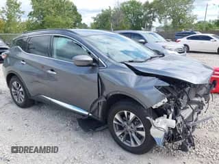 2018 Nissan Murano SV with VIN 5N1AZ2MH1JN119374, listed as a IAAI auction lot 43073234 with 69,377 mi miles and . Bid and sale history available at DreamBid. Image 1.