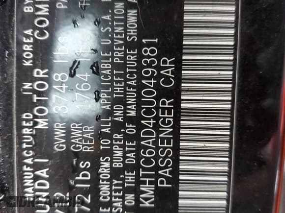 ✅ 2012 Hyundai Veloster w/Black Int • VIN: KMHTC6AD4CU049381 • Lot: 78100334. Wystawiony na Copart z przebiegiem 115 985 mil. Bezpłatny archiwum sprzedaży aukcyjnych z USA i szczegółowy raport historii pojazdu na DreamBid. Zdjęcie 12.