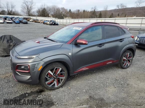 ✅ 2019 Hyundai Kona Ultimate • VIN: KM8K53A52KU306386 • Лот: 38407284. Опубликован ранее на Copart с пробегом 47 826 миль. Бесплатный доступ к архиву аукционных продаж из США и подробный отчёт об истории автомобиля на DreamBid. Изображение 1.