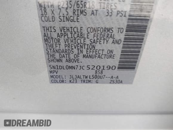 ✅ 2018 Infiniti QX60 • VIN: 5N1DL0MN7JC520190 • Lot: 43491301. Wystawiony na IAAI z przebiegiem 167 203 mil. Bezpłatny archiwum sprzedaży aukcyjnych z USA i szczegółowy raport historii pojazdu na DreamBid. Zdjęcie 9.