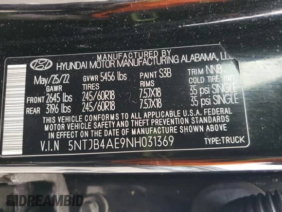 ✅ 2022 Hyundai Santa Cruz SEL • VIN: 5NTJB4AE9NH031369 • Lot: 70230105. Wystawiony na Copart z przebiegiem 43 397 mil. Bezpłatny archiwum sprzedaży aukcyjnych z USA i szczegółowy raport historii pojazdu na DreamBid. Zdjęcie 13.