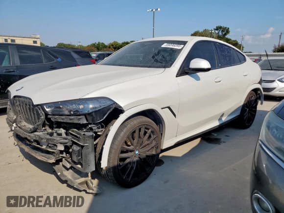 ✅ 2024 BMW X6 xDrive40i • VIN: 5UX33EX06R9T96840 • Lot: 69096095. Wystawiony na Copart z przebiegiem 37 321 mil. Bezpłatny archiwum sprzedaży aukcyjnych z USA i szczegółowy raport historii pojazdu na DreamBid. Zdjęcie 1.