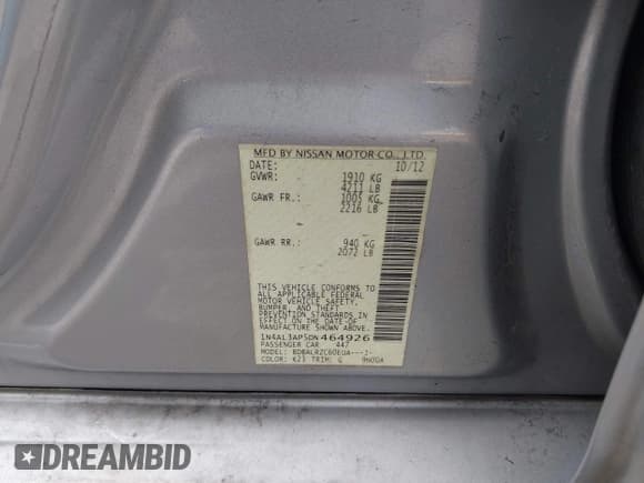 ✅ 2013 Nissan Altima SL • VIN: 1N4AL3AP5DN464926 • Lot: 43365610. Wystawiony na IAAI z przebiegiem 155 634 mil. Bezpłatny archiwum sprzedaży aukcyjnych z USA i szczegółowy raport historii pojazdu na DreamBid. Zdjęcie 9.