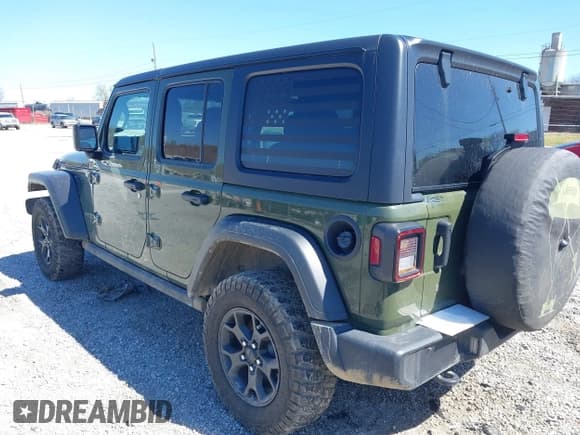 ✅ 2021 Jeep Wrangler Unlimited Sport S • VIN: 1C4HJXDG5MW804748 • Lot: 41878895. Listed on IAAI with 35,839 mi. Free auction sales archive from the USA and detailed vehicle history report at DreamBid. Image 3.