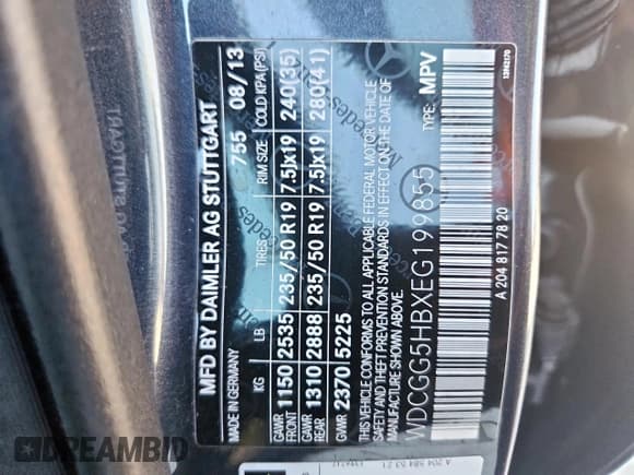 ✅ 2014 Mercedes-Benz GLK 350 • VIN: WDCGG5HBXEG199855 • Lot: 90896365. Listed on Copart with 52,530 mi. Free auction sales archive from the USA and detailed vehicle history report at DreamBid. Image 13.