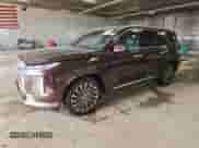 ✅ 2024 Hyundai Palisade Calligraphy • VIN: KM8R7DGE8RU651244 • Lot: 81981005. Listed on Copart with 26,761 mi. Free auction sales archive from the USA and detailed vehicle history report at DreamBid. Image 1.