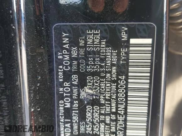 2022 Hyundai Palisade Calligraphy with VIN KM8R7DHE4NU388064, listed as a Copart auction lot 61395874 with 84,907 mi miles and Salvage title. Bid and sale history available at DreamBid. Image 14.