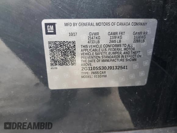 ✅ 2018 Chevrolet Impala LT • VIN: 2G1105S30J9132541 • Лот: 73311444. Опубликован ранее на Copart с пробегом 151 022 миль. Бесплатный доступ к архиву аукционных продаж из США и подробный отчёт об истории автомобиля на DreamBid. Изображение 12.