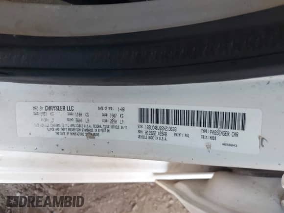 2008 Dodge Avenger SE с VIN 1B3LC46J88N213693, выставлен на аукционе IAAI как лот 42301203 с пробегом 273 778 миль миль и . История ставок и продаж доступна на DreamBid. Изображение 9.