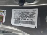 ✅ 2008 Honda Civic EX-L • VIN: 2HGFG12988H508796 • Lot: 43492269. Listed on IAAI with 161,709 mi. Free auction sales archive from the USA and detailed vehicle history report at DreamBid. Image 9.