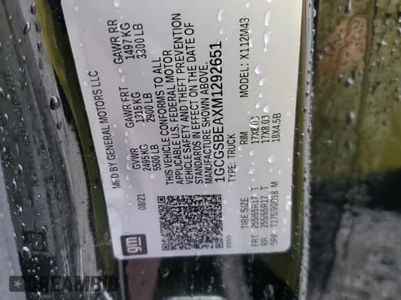 ✅ 2021 Chevrolet Colorado 2WD Work Truck • VIN: 1GCGSBEAXM1292651 • Лот: 71597694. Опубликован ранее на Copart с пробегом Не указан. Бесплатный доступ к архиву аукционных продаж из США и подробный отчёт об истории автомобиля на DreamBid. Изображение 12.