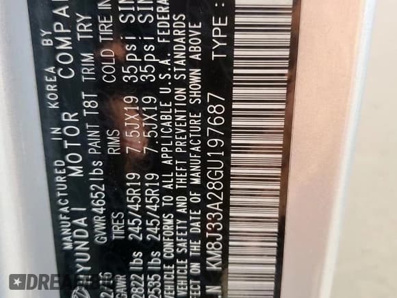 ✅ 2016 Hyundai Tucson Limited • VIN: KM8J33A28GU197687 • Лот: 81944705. Опубликован ранее на Copart с пробегом 89 578 миль. Бесплатный доступ к архиву аукционных продаж из США и подробный отчёт об истории автомобиля на DreamBid. Изображение 13.