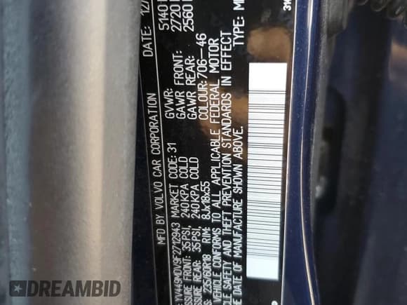 ✅ 2015 Volvo XC60 • VIN: YV449MDV9F2712943 • Лот: 64517144. Опубликован ранее на Copart с пробегом 102 071 миль. Бесплатный доступ к архиву аукционных продаж из США и подробный отчёт об истории автомобиля на DreamBid. Изображение 12.