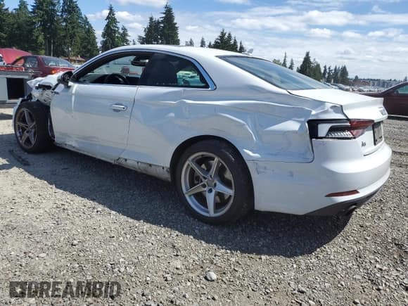 ✅ 2018 Audi A5 Premium • VIN: WAUSNAF52JA021511 • Lot: 64033155. Listed on Copart with 102,358 mi. Free auction sales archive from the USA and detailed vehicle history report at DreamBid. Image 2.