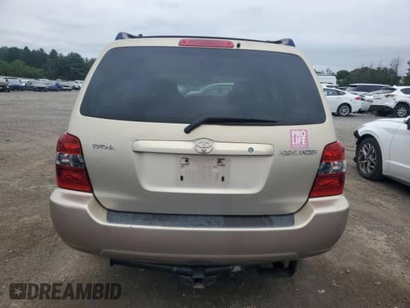2005 Toyota Highlander with VIN JTEGD21A150113612, listed as a Copart auction lot 67292795 with 193,327 mi miles and Salvage title. Bid and sale history available at DreamBid. Image 6.