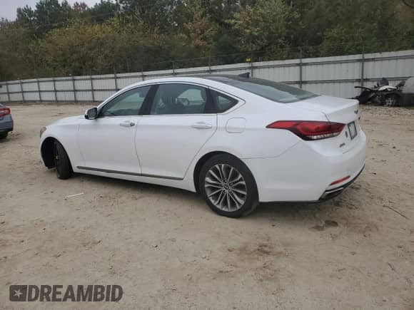 2015 Hyundai Genesis 3.8L z VIN KMHGN4JE0FU067258, wystawiony jako Copart lot #77744124 z przebiegiem 80 317 mil mil oraz Szkoda całkowita • Salvage title. Historia ofert i sprzedaży dostępna na DreamBid. Obrazek 2.