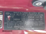 ✅ 2007 Kia Optima EX • VIN: KNAGE124675154194 • Lot: 42722103. Listed on IAAI with 161,767 mi. Free auction sales archive from the USA and detailed vehicle history report at DreamBid. Image 9.