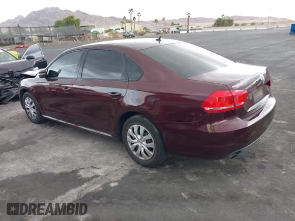 ✅ 2014 Volkswagen Passat S • VIN: 1VWAP7A37EC018810 • Lot: 40968457. Listed on IAAI with 102,606 mi. Free auction sales archive from the USA and detailed vehicle history report at DreamBid. Image 3.