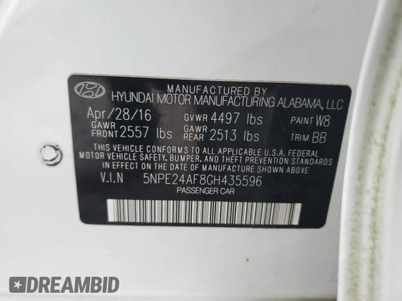 ✅ 2016 Hyundai Sonata SE • VIN: 5NPE24AF8GH435596 • Лот: 91669415. Опубликован ранее на Copart с пробегом 77 877 миль. Бесплатный доступ к архиву аукционных продаж из США и подробный отчёт об истории автомобиля на DreamBid. Изображение 12.