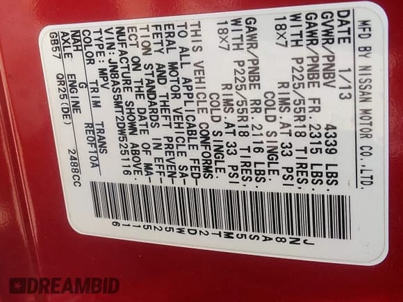 ✅ 2013 Nissan Rogue SV • VIN: JN8AS5MT2DW525116 • Лот: 42590673. Опубликован ранее на IAAI с пробегом 203 089 миль. Бесплатный доступ к архиву аукционных продаж из США и подробный отчёт об истории автомобиля на DreamBid. Изображение 9.