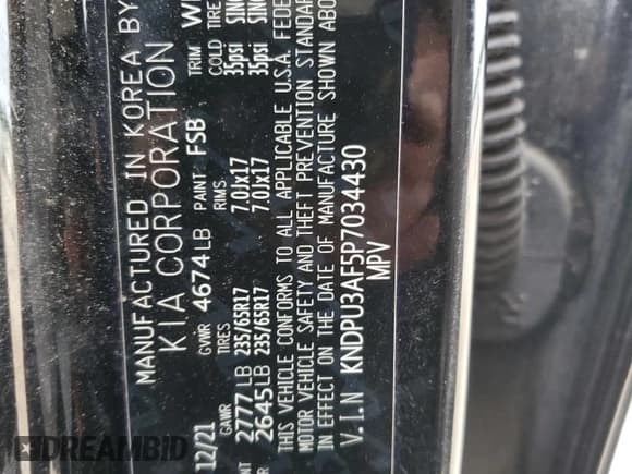 ✅ 2023 Kia Sportage LX • VIN: KNDPU3AF5P7034430 • Lot: 67834225. Listed on Copart with 58,712 mi. Free auction sales archive from the USA and detailed vehicle history report at DreamBid. Image 14.