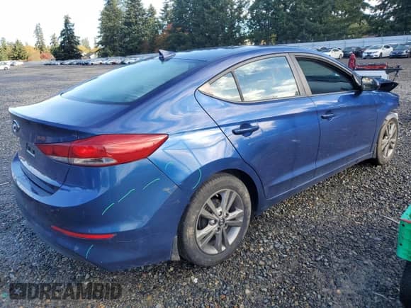 2017 Hyundai Elantra SE with VIN 5NPD84LFXHH204921, listed as a Copart auction lot 89739085 with Not provided miles and Salvage title. Bid and sale history available at DreamBid. Image 3.