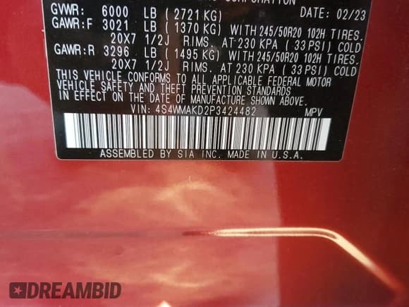 ✅ 2023 Subaru Ascent Onyx Limited • VIN: 4S4WMAKD2P3424482 • Лот: 82230254. Опубликован ранее на Copart с пробегом 41 078 миль. Бесплатный доступ к архиву аукционных продаж из США и подробный отчёт об истории автомобиля на DreamBid. Изображение 13.