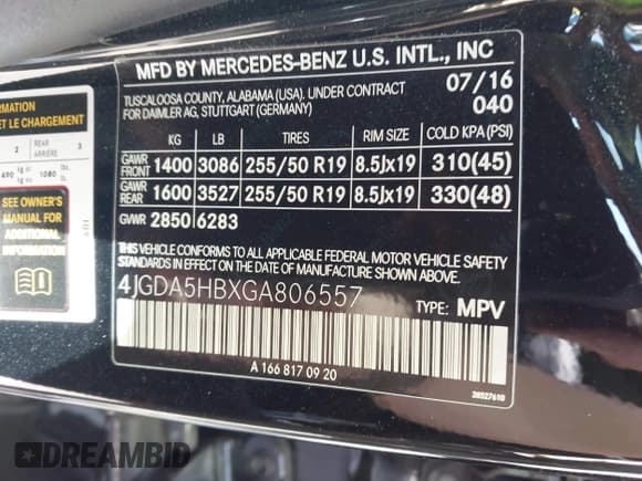 ✅ 2016 Mercedes-Benz GLE 350 • VIN: 4JGDA5HBXGA806557 • Lot: 43062292. Wystawiony na IAAI z przebiegiem 84 455 mil. Bezpłatny archiwum sprzedaży aukcyjnych z USA i szczegółowy raport historii pojazdu na DreamBid. Zdjęcie 9.