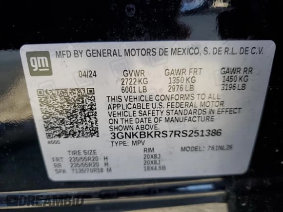 ✅ 2024 Chevrolet Blazer RS • VIN: 3GNKBKRS7RS251386 • Lot: 91226335. Wystawiony na Copart z przebiegiem 15 677 mil. Bezpłatny archiwum sprzedaży aukcyjnych z USA i szczegółowy raport historii pojazdu na DreamBid. Zdjęcie 13.