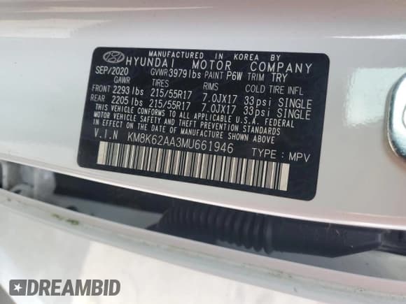 ✅ 2021 Hyundai Kona SEL Plus • VIN: KM8K62AA3MU661946 • Лот: 67280554. Опубликован ранее на Copart с пробегом Не указан. Бесплатный доступ к архиву аукционных продаж из США и подробный отчёт об истории автомобиля на DreamBid. Изображение 14.