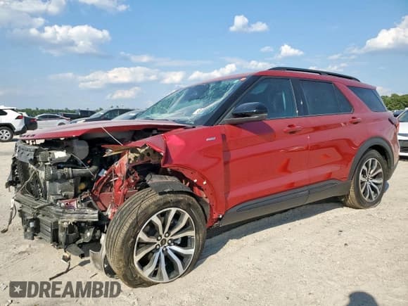 ✅ 2025 Ford Explorer ST-Line • VIN: 1FMUK7KH3SGA91519 • Lot: 84634065. Listed on Copart with 14,877 mi. Free auction sales archive from the USA and detailed vehicle history report at DreamBid. Image 1.