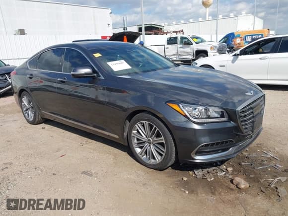 ✅ 2019 Genesis G80 3.8L • VIN: KMHGN4JE0KU300615 • Lot: 43495607. Listed on IAAI with 111,180 mi. Free auction sales archive from the USA and detailed vehicle history report at DreamBid. Image 1.
