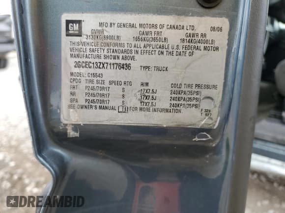 ✅ 2007 Chevrolet Silverado 1500 LT2 • VIN: 2GCEC13ZX71176436 • Лот: 77183414. Опубликован ранее на Copart с пробегом 151 991 миль. Бесплатный доступ к архиву аукционных продаж из США и подробный отчёт об истории автомобиля на DreamBid. Изображение 13.