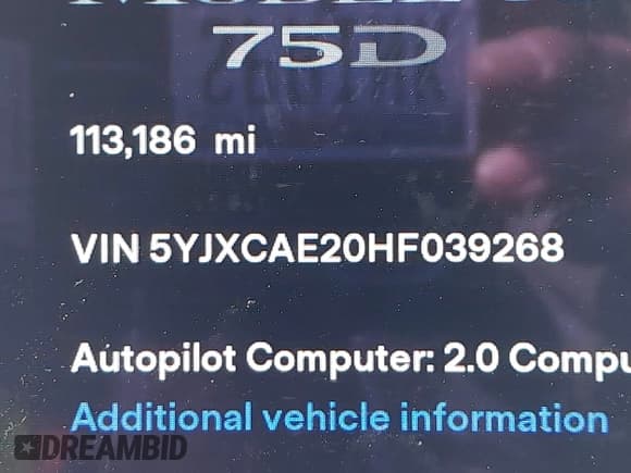 ✅ 2017 Tesla Model X 90D • VIN: 5YJXCAE20HF039268 • Lot: 43229767. Wystawiony na IAAI z przebiegiem 113 186 mil. Bezpłatny archiwum sprzedaży aukcyjnych z USA i szczegółowy raport historii pojazdu na DreamBid. Zdjęcie 9.
